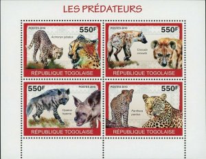 Acinonyx Jubatus Stamp Panthera Pardus Crocuta Souvenir Sheet MNH #3463-3466