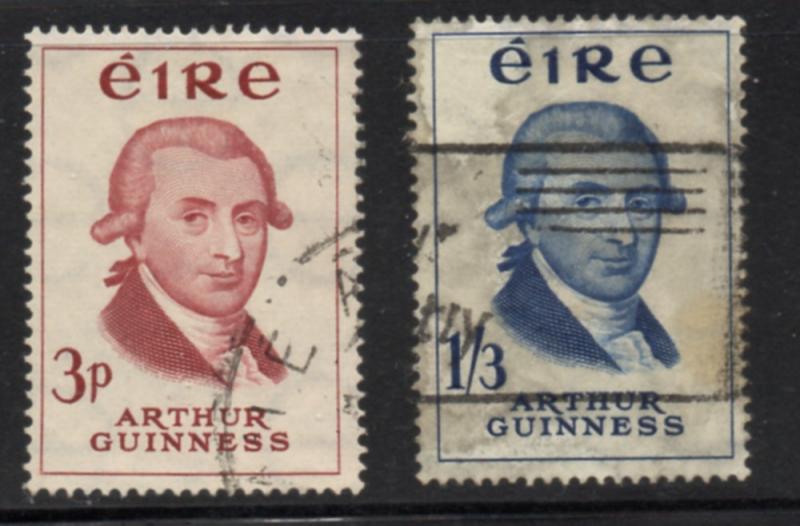 Ireland Sc 171-2 1959 Arthur Guinness stamp set used