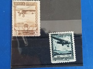 Spain 1927+1939 Plane in the air MNH Cat. € 60