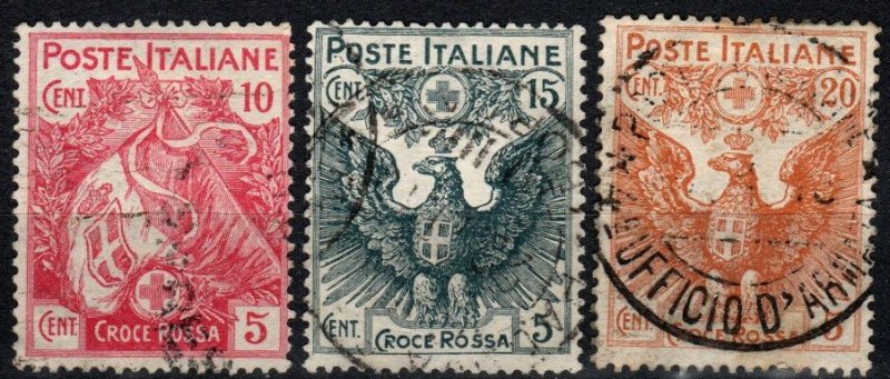 Italy #B1-3  F-VF Used CV $86.50 (X2625)