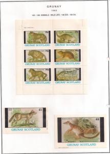 SCOTLAND - GRUNAY - 1982 - Wild Life - Perf 6v, Souv, D/L Sheets - MLH