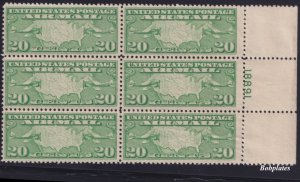 BOBPLATES #C9 Maps Full Right Plate Block 18891 F-VF NH SCV=$105