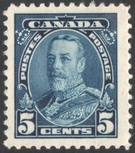 Canada SC#221 5¢ King George V Single (1935) MLH