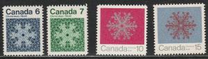 Canada # 554-557, Christmas, Mint NH