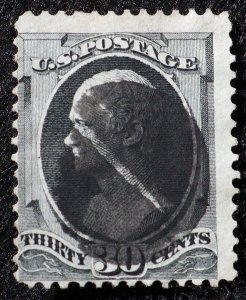 U.S. Used Stamp Scott #154 30c Hamilton. Scott: $275.00