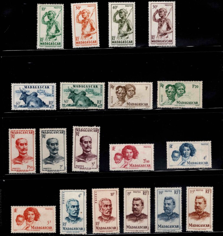 Madagascar Scott 269-285 MH**  1946 Completet set of 19