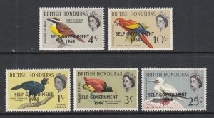 British Honduras 182-186 Birds MNH VF