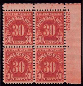 MALACK J 85 F/VF OG NH, top right plate block p1158