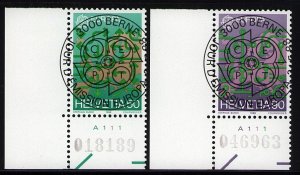 Switzerland 822-823 used stamps superb cancels EUROPA CEPT 1988