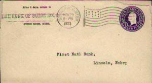 United States, Postal Stationery, Flags, Machine Cancel, Nebraska