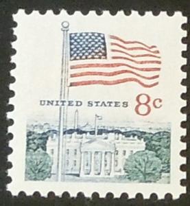 1971 8c Flag and White House Scott 1338F Mint NH