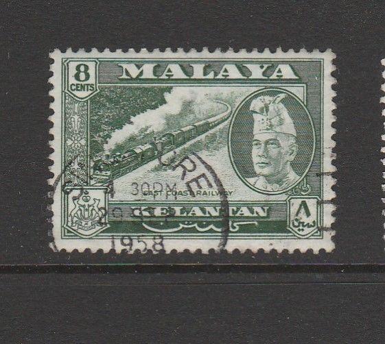 Malaya Kelantan, 1957 Defs 8c FU SG 87