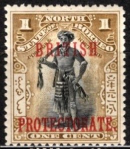 1901 North Borneo (Malaysia) Scott #- 105 1 Cent British Protectorate Ovp't