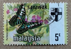 Sarawak 1971 5c Butterflies, used. Scott 237, CV $0.25. SG 221