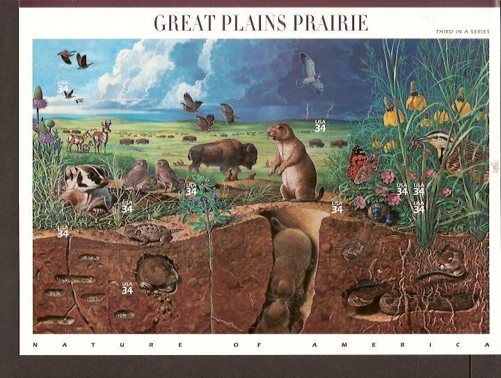 #3506 Great Plains Prarie Full Mint Sheet of 10 NH