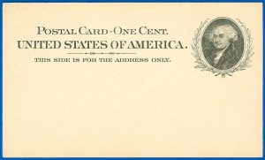 U.S.A. 1898 Issued Postal Card #UX15 Mint, Prez. John Adams Vignette, SCV $47.50