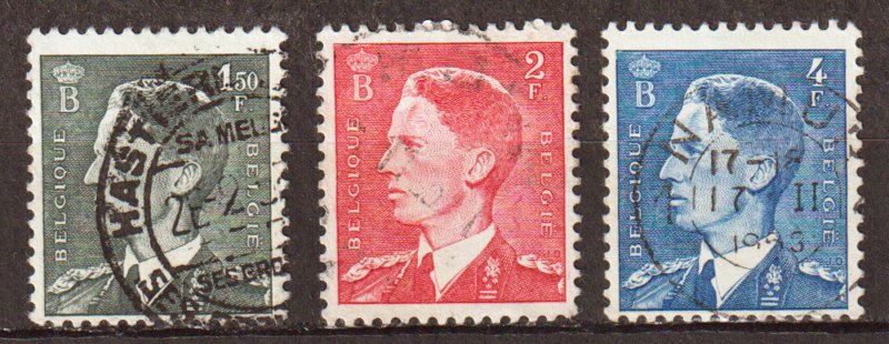Belgium - Definitive - King Baudouin - # 446 - # 448  - VG Condition - Used
