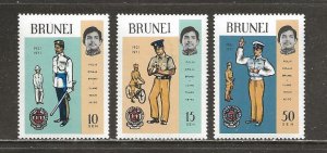 Brunei Scott catalog # 165-167 Unused Hinged