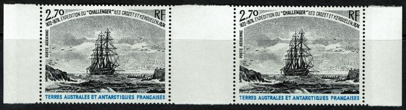 French Antarctic FSAT C55 MNH Gutter Pair - Sailing Ships (1979)