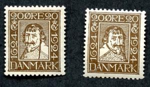 Denmark Scott 173 - 174, MLH.  SCV $15.00