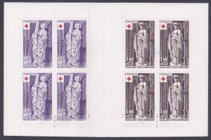 France B496a MNH 1978 Booklet St Barbara & Cimmerian Sibyl Sculptures w/Gutter