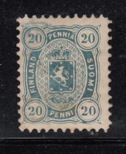 Finland 1875-81 used Scott #21b 20p Coat of Arms, Prussian blue