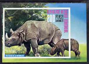 Equatorial Guinea 1976 Asian Animals (Rhino) imperf m/she...