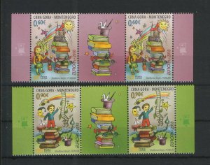 MONTENEGRO-MNH-STRIP-EUROPA CEPT-CHILDREN'S BOOKS-2010. 