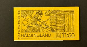 Sweden: 1980, Tourism, Halsingland, Stamp Booklet, MNH