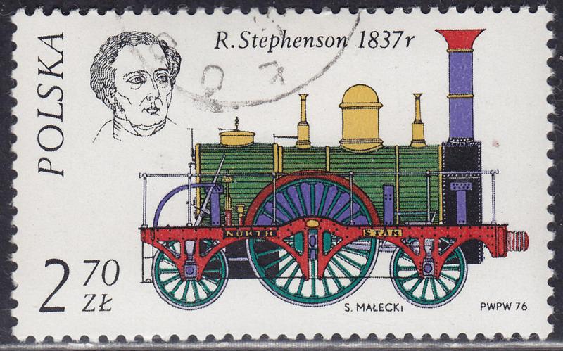 Poland 2147 The R. Stephenson, 1837 2.70zł 1976