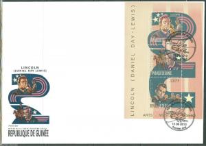 GUINEA 2013   DANIEL DAY LEWIS IN LINCOLN THE FILM  SHEET  FDC