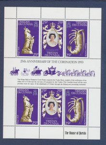 TRISTAN DA CUNHA - Scott 238 - MNH  S/S - QEII Coronation 1978