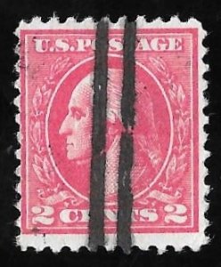 528B 2 cents SUPERB FANCY CANCEL Washington Carmine ty 6 Stamp used AVG