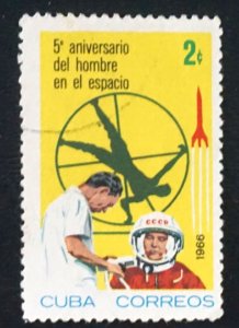 CUBA Sc# 1091  FIRST MAN IN SPACE 2c 1966 used cto