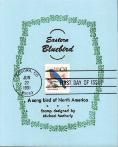 #2478 Eastern Bluebird Reid Maxi FDC