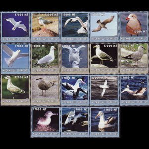 MOZAMBIQUE 2002 - Scott# 1661a-3f Sea Birds Set of 18 NH