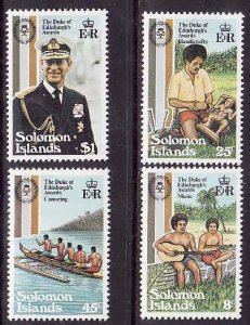 Solomon Is.-Sc#453-6- id9-unused NH set-Duke of Edinburgh awards-1981-