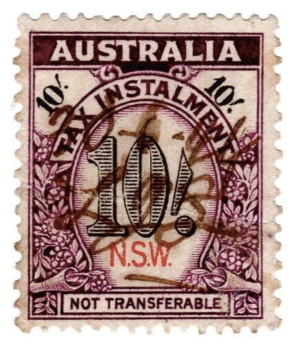 (I.B) Australia - NSW Revenue : Tax Instalment 10/-