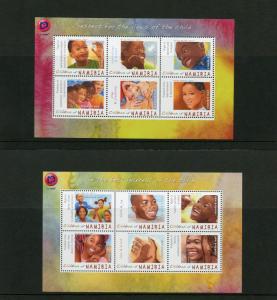 Namibia 2013 MNH Children of Namibia 12v on 2 M/S Respect Views Child