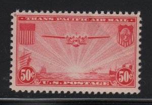 1937 Airmail China Clipper 50c carmine Sc C22 MNH single stamp (C2