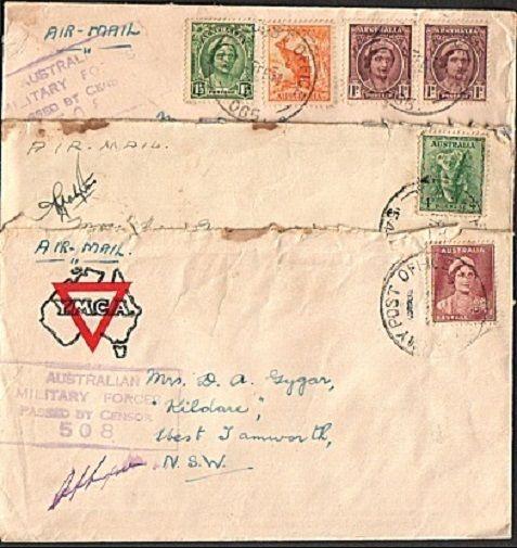 AUSTRALIA WW2 3 censor covers, Army POs etc ...............................63345