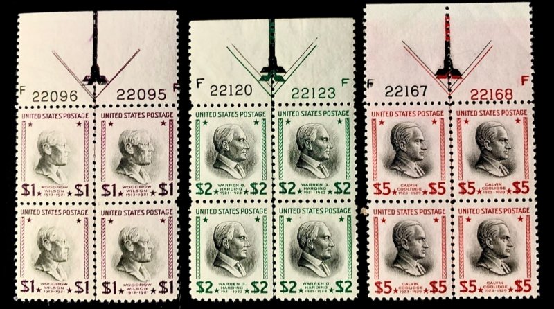 US #803-834 Complete set Plate/Arrow blocks MINT OG NH 1938 presidential issue.