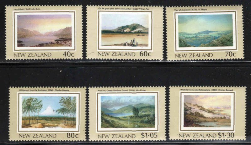 New Zealand #912-17 ~ Cplt Set of 6 ~ Land, Paintings ~ Unused, LHM  (1988)