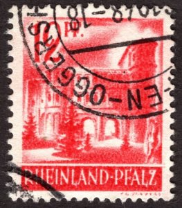 1948, Germany, French Occupation 12Pf, Used, Sc 6N20