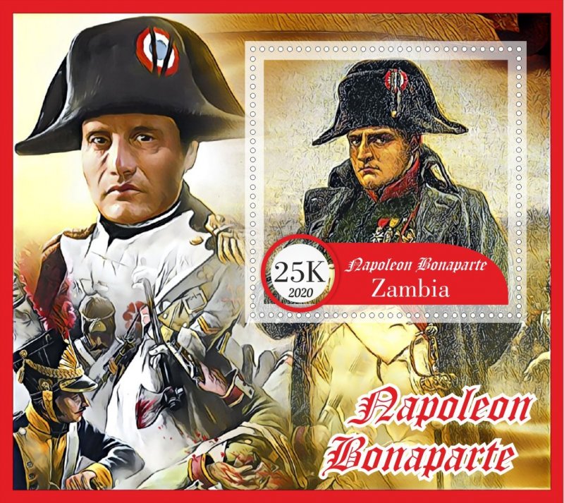 Stamps. Napoleon Bonaparte   6 sheets perf Zambia MNH **