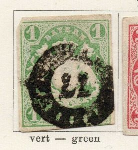 Bavaria 1867 Early Issue Fine Used 1k. NW-04517