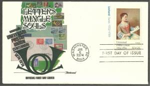 US Cat #1533, Letters Mingle Souls, FDC*-