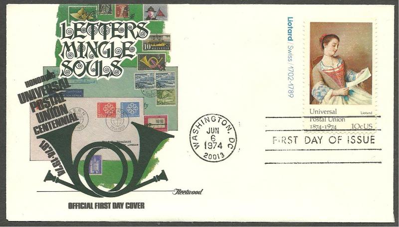 US Cat #1533, Letters Mingle Souls, FDC*-