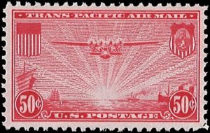 U.S. Scott # C22  1937 50c car  China Clipper Over Pacific  mint-nh- vf