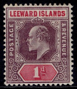 LEEWARD ISLANDS EDVII SG21, 1d dull purple & carmine, LH MINT. Cat £10.